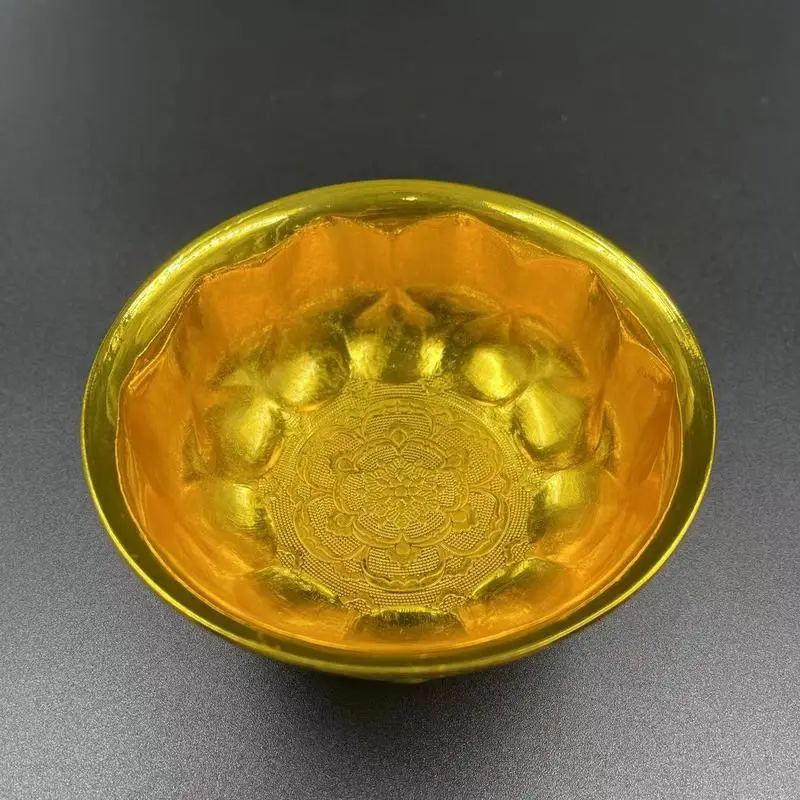 Alloy Gold Bowl Treasure Basin for Wealth and Fortune, Home Wedding Decoration, Collectible Craft