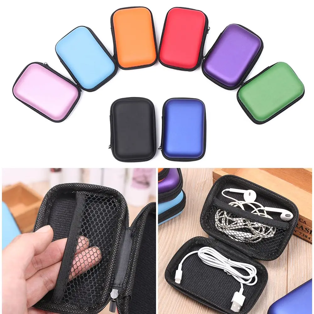 Earbuds Cable Organizer Headphone Headset Accessories Storage Box Coin Purse Earphone Bag Carry Pouch