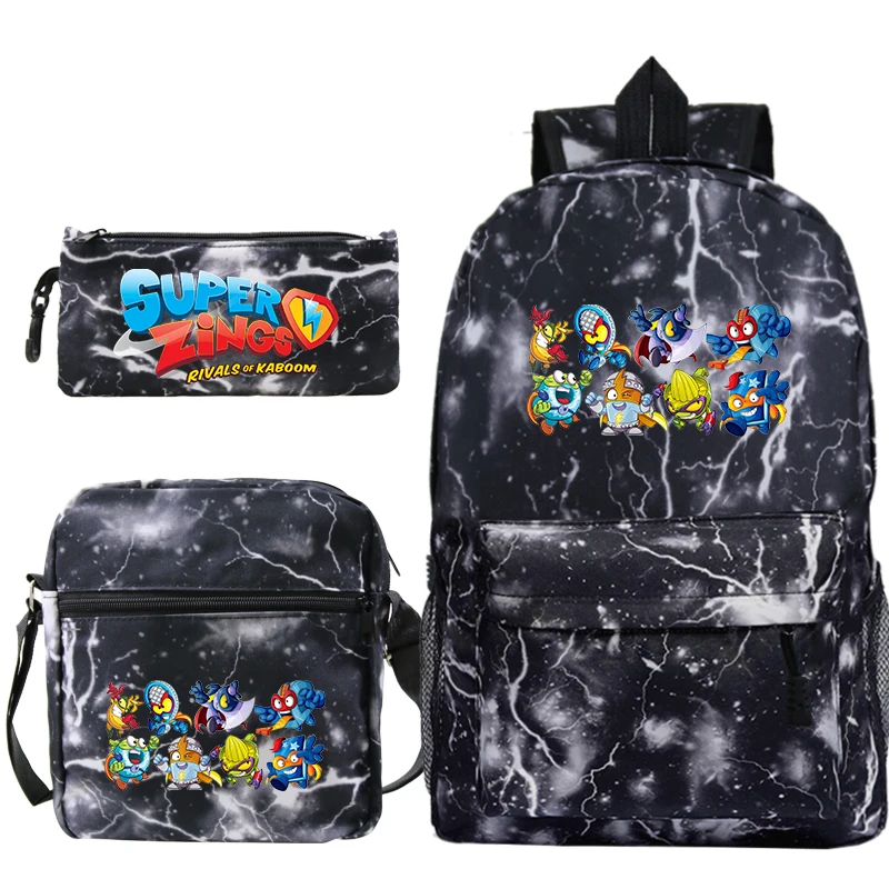 

Knapsack Super Zings Backpacks School Bagpacks Men Travel Mochila School Bags 3 PCS/set Backpack For Kids Girls Boys Casual Bag