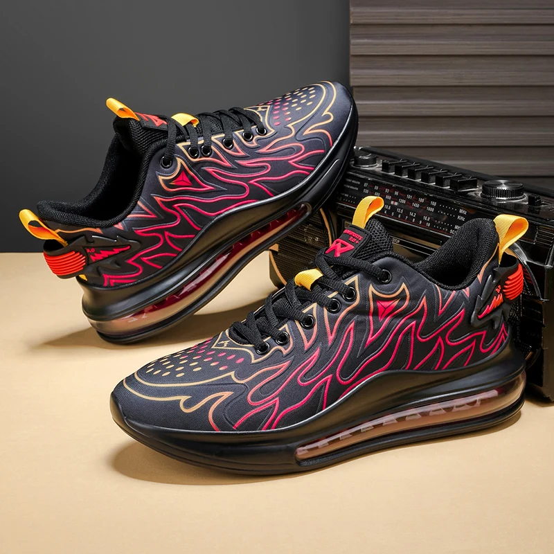 

Men Running Shoes Fashion Cushioned Non-Slip Comfort Outdoor Running Youth Sports Shoes Classic Fitness Training Sneakers