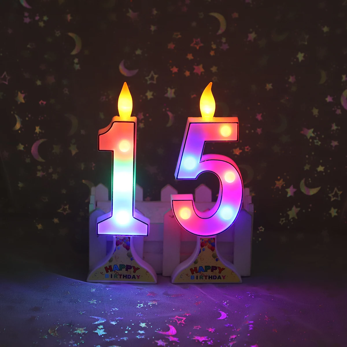 結婚披露宴、誕生日ケーキの装飾、休日の家のバーの装飾に適したデジタルキャンドル装飾ライト