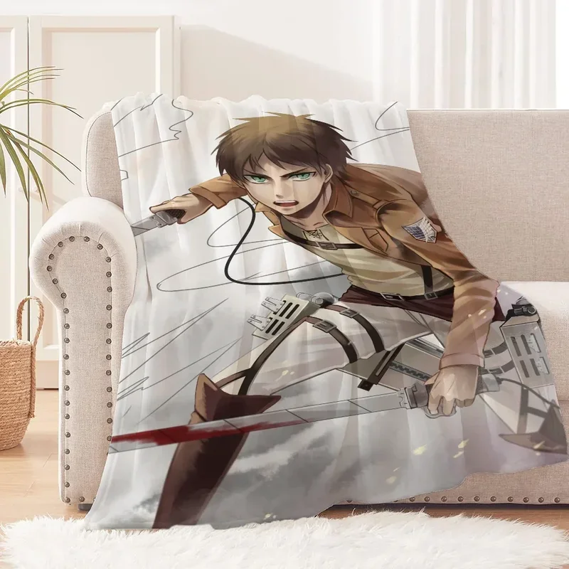 Cute Throw Blanket Luxury Attack on Titan Blanket Sofa Blankets King Size Home and Decoration Thermal Blankets for Bed Cobija@0