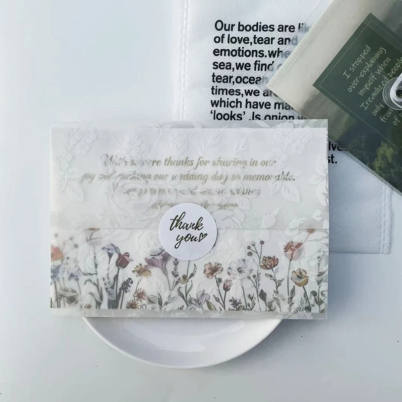 50pcs Blank Translucent Envelope 13x18cm for Postcards Giftbox Wedding Business Invitation Greeting Card  Packaging Storage Bags