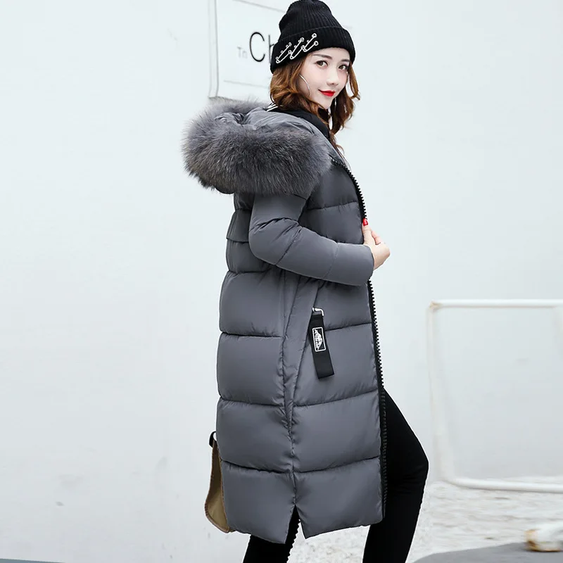 Winter Fashion Jacket Women Fur Collar Hoodie Parkas casual zipper ladies Down Cotton jacket Women Bubble puffer coats