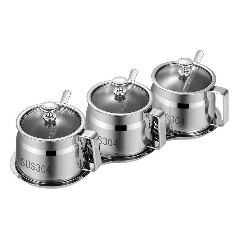 

Набор банок для специй YJQ из нержавеющей стали с крышкой и ручкой