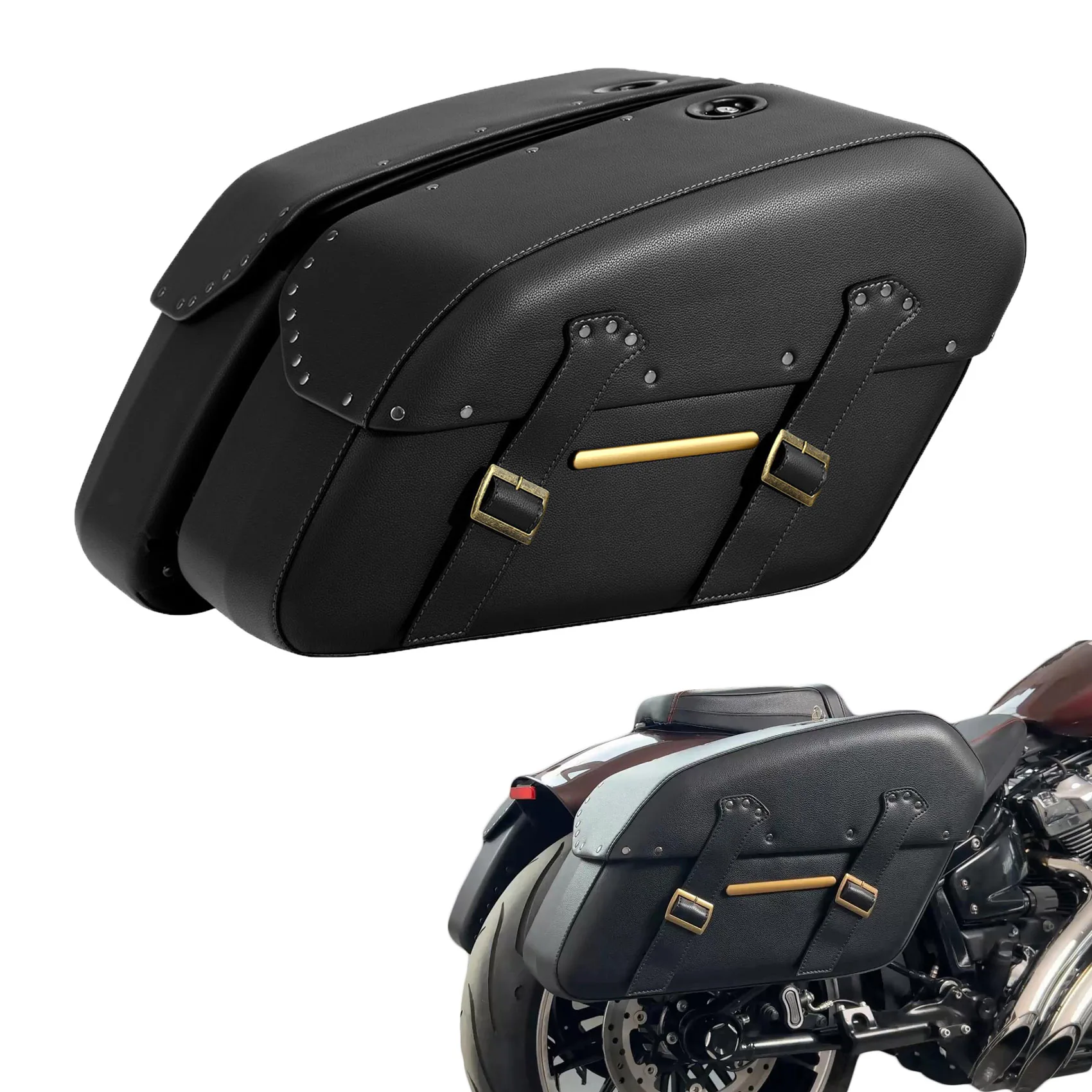 

Detachable Saddlebags For Harley Fat Boy Breakout 114 FLFBS FLFB FXBR FXBRS 2018-2023 2021 2020 Motorcycle