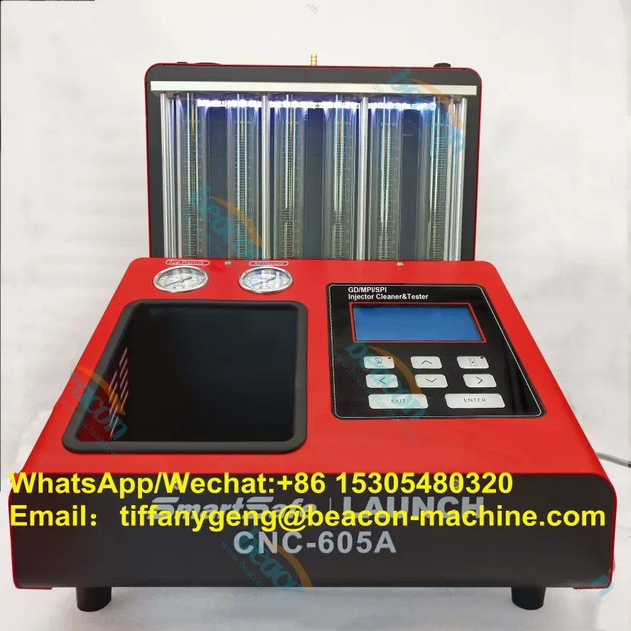 Newset Beacon Machine Ultrasonic Fuel Injector Cleaning Machine Tester Gdi Injector Tester Car Motorcycle 6 Cylinder Cleaner