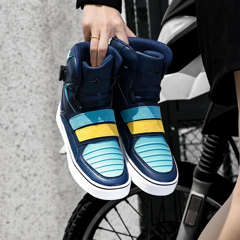 

Four season motorcycle protective shoes women's thick soled height increasing board shoes high top motorcycle travel equipment