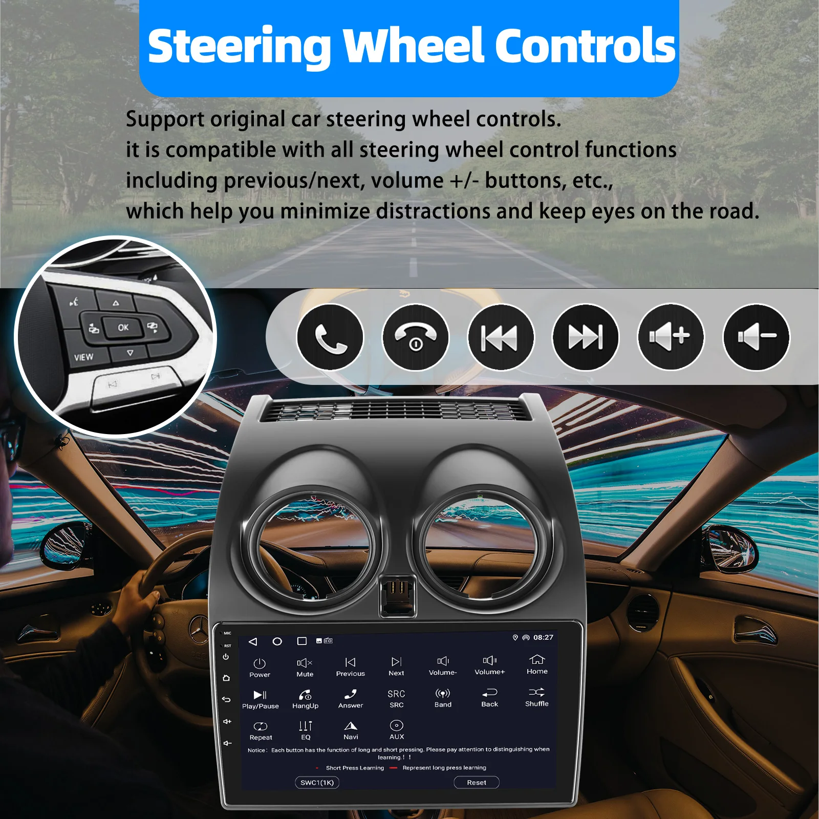 ESSGOO 4G 8-Core Android 14 6 + 128G Carplay Android Auto Für Nissan Qashqai J10 2007-13 2DIN 9 "Autoradio GPS Navi Player FM Wifi – Detail 12