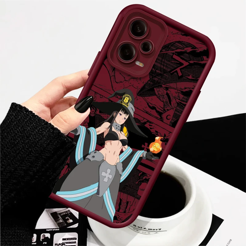 Anime Cartoon Fire Force Eye Ladder For Xiaomi Redmi Note 13 12 12C 11 11S 10 10C 10A 9C 9A Pro 5G Cover Phone Case