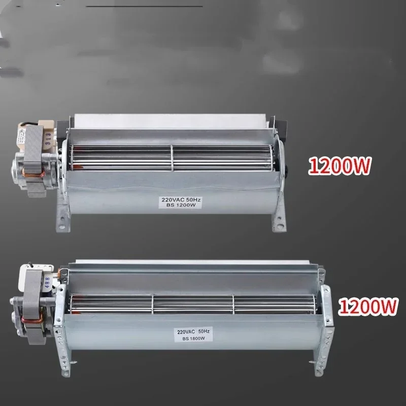 Pemanas Kipas 220V Alat Sterilisasi Udara Panas Kabinet Blower Kipas Aliran Silang untuk Pemanas Blower 1200W/1800W