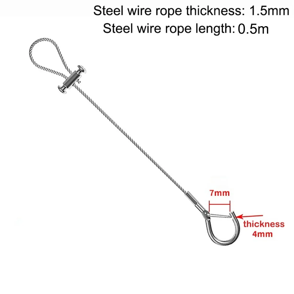 New Stainless Steel Wire Rope Adjustable With Locking Suspension Lanyard Lighting Hanging Wire