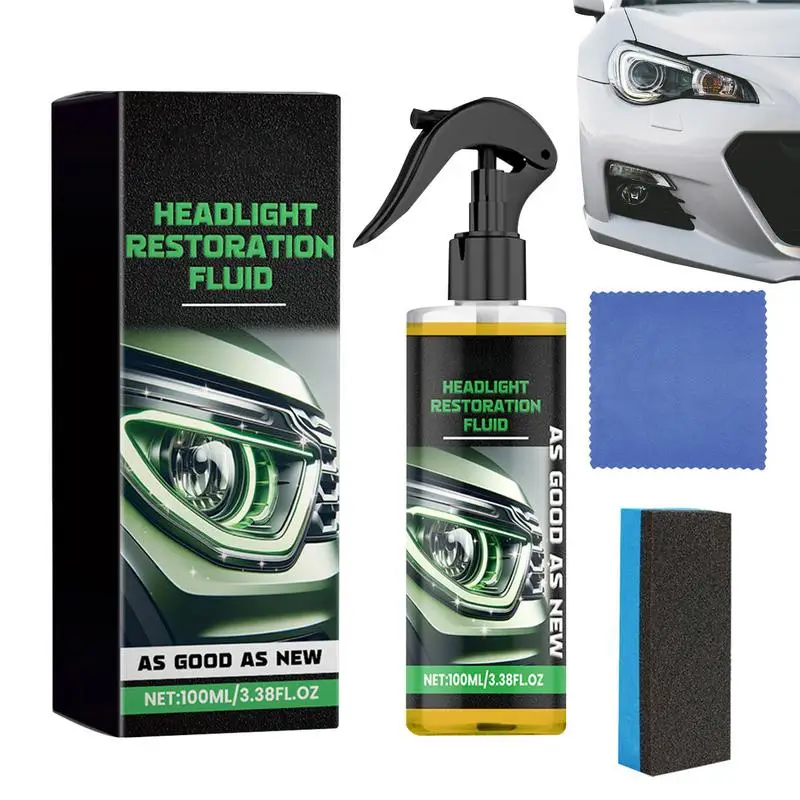 

Head Light Cleaner For Cars 100ml Car Headlight Renewal Polish Lens Polisher Scratch Restoring Fluid For Headlight Scratch