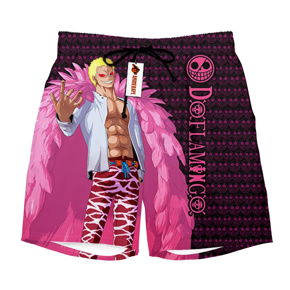 

One Piece Doflamingo Donquixote Pirates Manga Graphic Quick Dry Shorts Men Moisture Wicking Breathable Beach