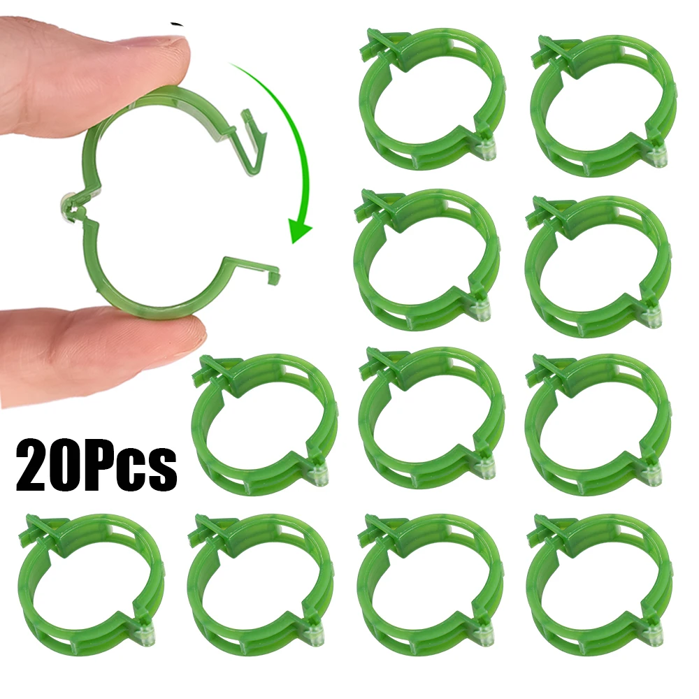 10/20PCS Plastic Supports Connects Plant Clips Buckle Hook Reusable Holder Clips for Vegetable Tomato Flowers Gardening Supplies