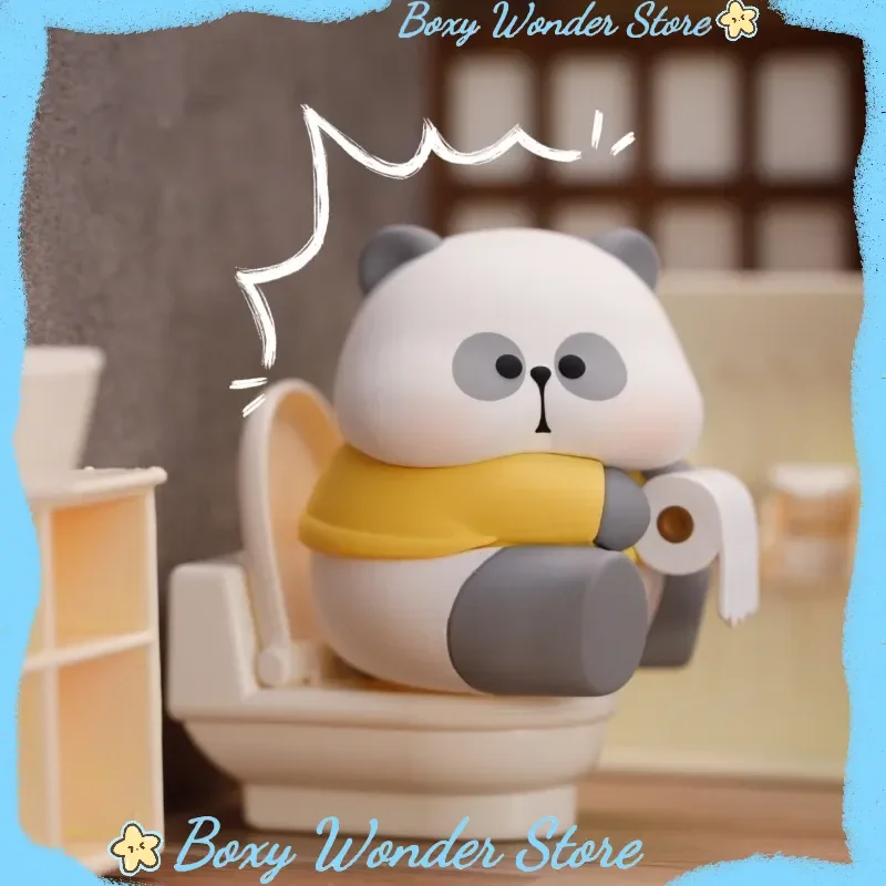 Oryginalne figurki Panda Mr.Pa Pa'S z serii Working Week, figurki niespodzianki, urocze figurki, prezenty dla dziewczynek, zabawne ozdoby na biurko, zabawki kolekcjonerskie.