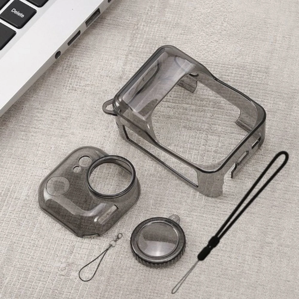 TPU Protective Cover Case for Insta360 GO Ultra Action Camera Waterproof TPU Case with Lens Cap & Lanyard for GO Ultra Accessory