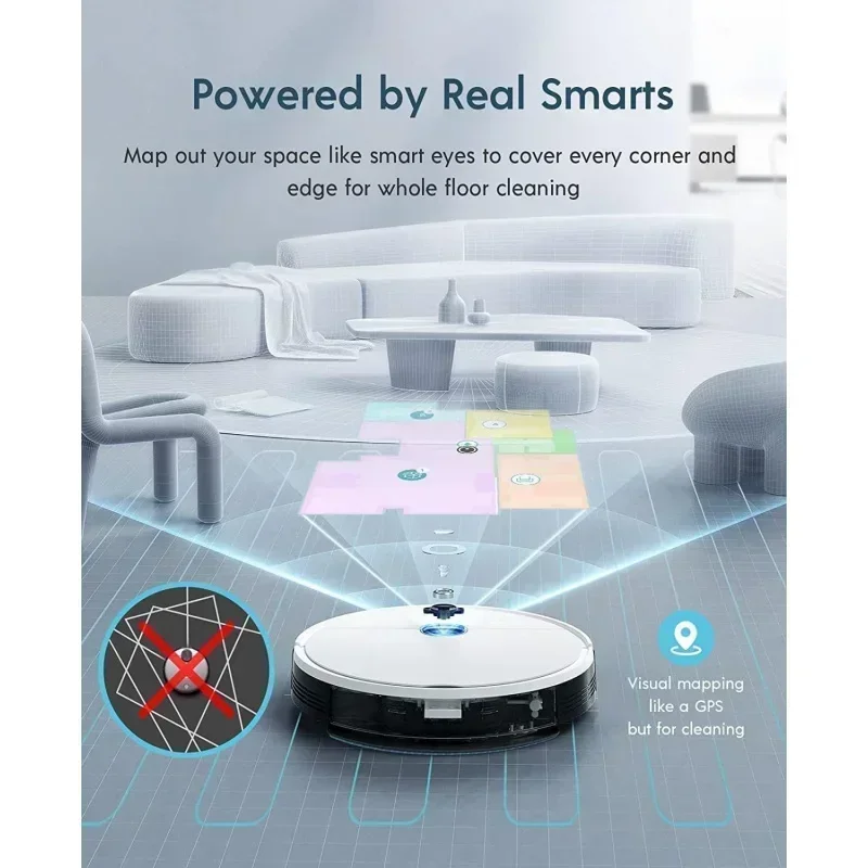 DD2Yeedi by ECOVACS vac Station Robot Vacuum and Mop - Self Emptying 3-in-1 Cleaner,200-Min Runtime,3000Pa Suction,Smart Mapping