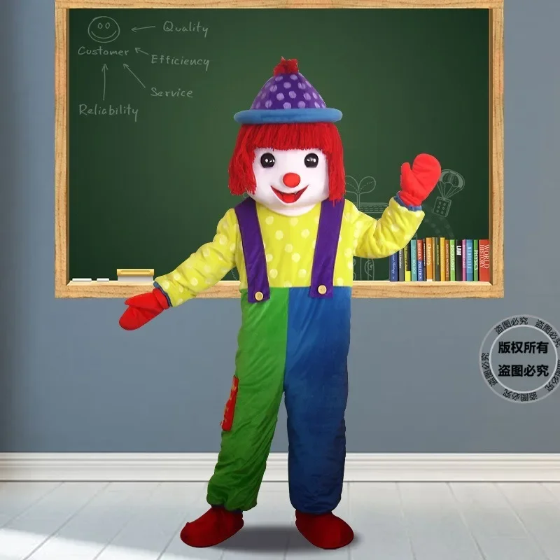 Clown Mascot Costume Advertising Carnival Halloween Event Unisex Cartoon Apparel Cosplay