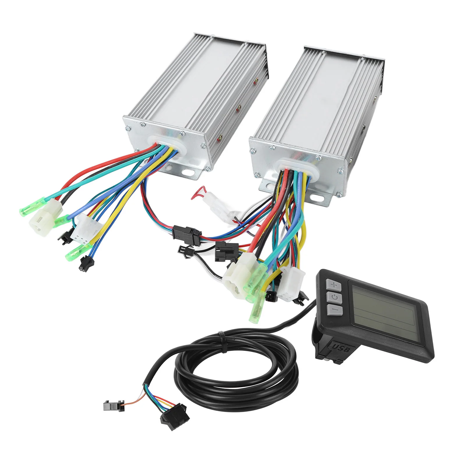 

48V 60V 500W Electric Bike Dual Drive Controller Kit with Display Panel Electric Scooter Conversion Kit