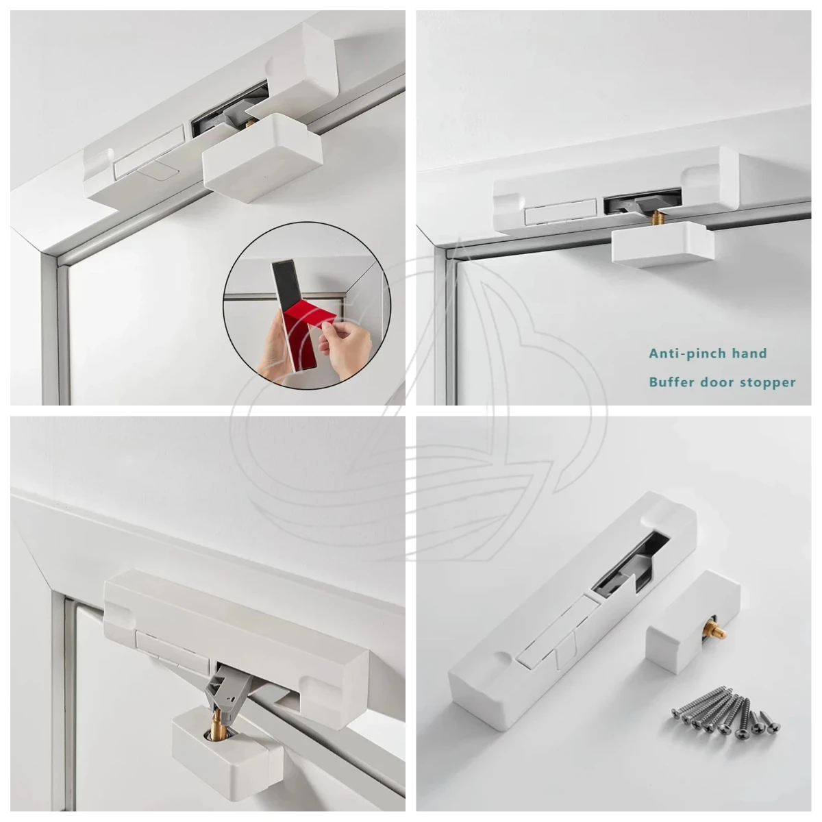 Hydraulic Automatic Door Closer, Buffer Damper & Baffle Design, Household Quiet Closing Hardware for Wooden Doors