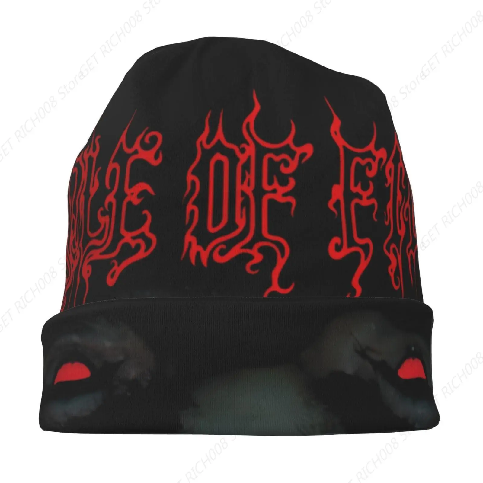 Cradle Of Filth Knit Hat Cuffed Beanie Hat Outdoor Indoor Printed Slouchy Hat Adult Women Men Black