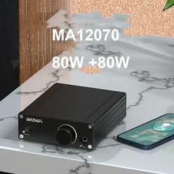 2*80W Infineon MA12070 Digital Audio Power Amplifier MA12070P Speakers 20W~200W HiFi Stereo AMP Class D Aux DC15-19V