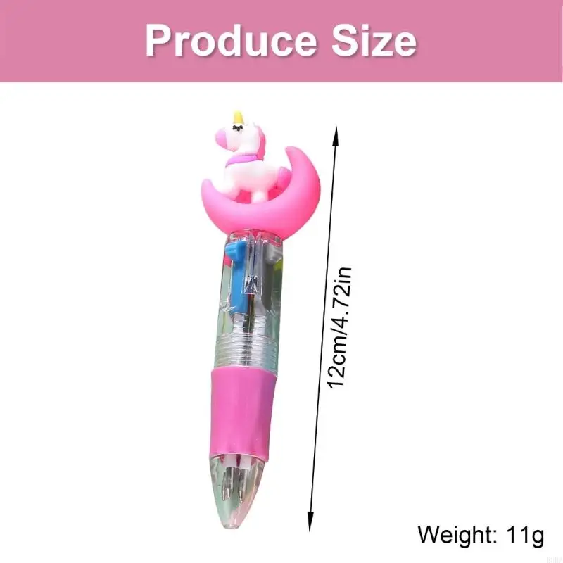 4 Color-in-1 Pen Pen bolígrafo 0.7 mm Consejo para escribir para estudiantil