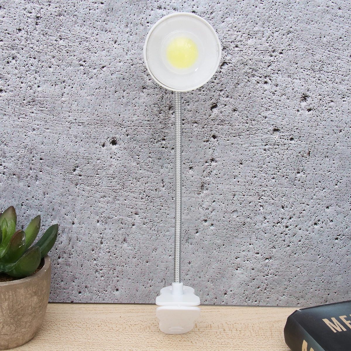 ポータブルLEDクリップランプ3Wブルー目に優しいデスクライト読書勉強夜間使用フレキシブルデザインクリップデスクライト