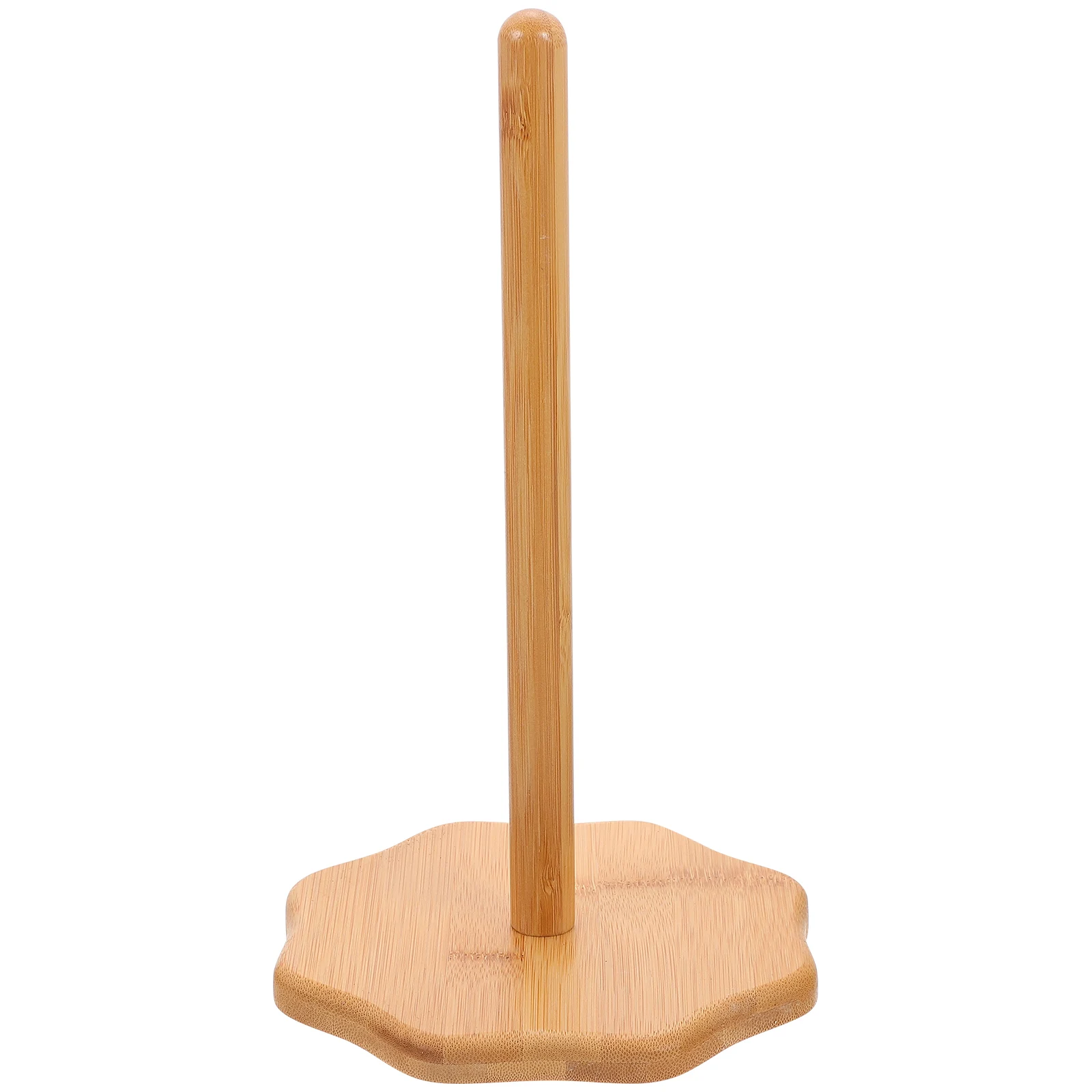 

Bamboo Paper Towel Holder Tissue Rack Shelf for Kitchen Bathroom Durable Material Long Short Rolls Easy Assemble Storage Space