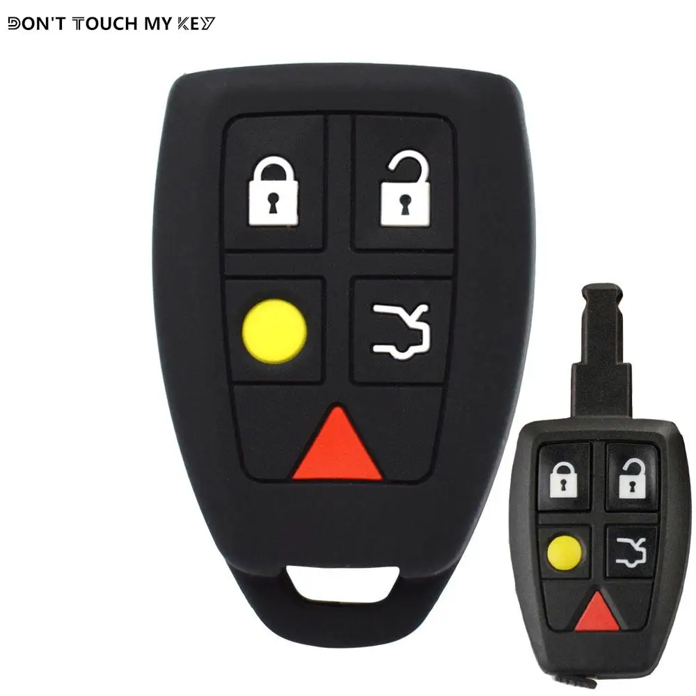 Silicone Key Case Fob For Volvo C30 C70 S40 V50 2004 - 2007 Keyless Remote Key Cover Shell Skin Sleeve Protector