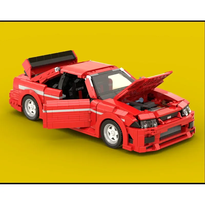 MOC-204502 novo gtr r33 400r supercar corrida blocos de construção modelo 1264 peças moc criativo meninos crianças brinquedo aniversário presente