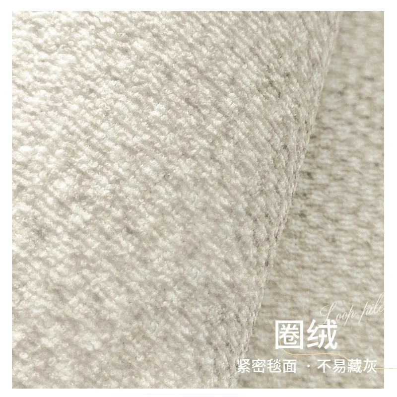 Cream Style Plush Area Rug Living Room Bedroom Waterproof Stain Resistant Low Pile Carpet No Wash Wipe Clean Floor Mat