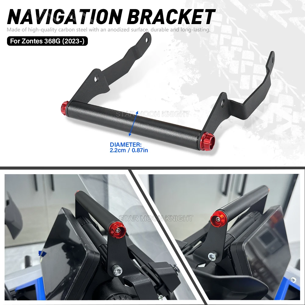zontes-368g-368-g-g368-2023-オートバイ-gps-ナビゲーションブラケット携帯電話ホルダーハンドルバーバースタンドマウントアクセサリー