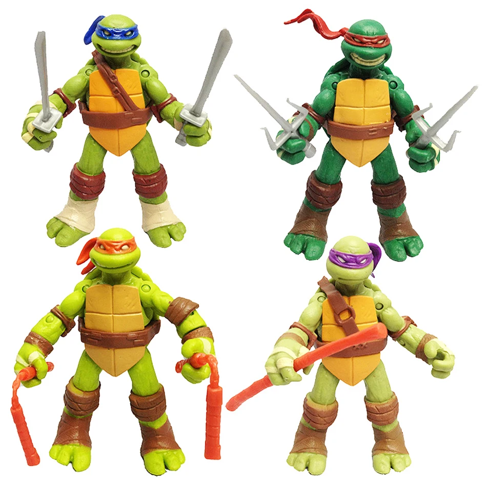 4pcs/6Pcs/Set Ninja Turtle Anime Figure Neca TMNT Limited Edition Action Figurine Statue Action Figurine Movable Model Toys Gift