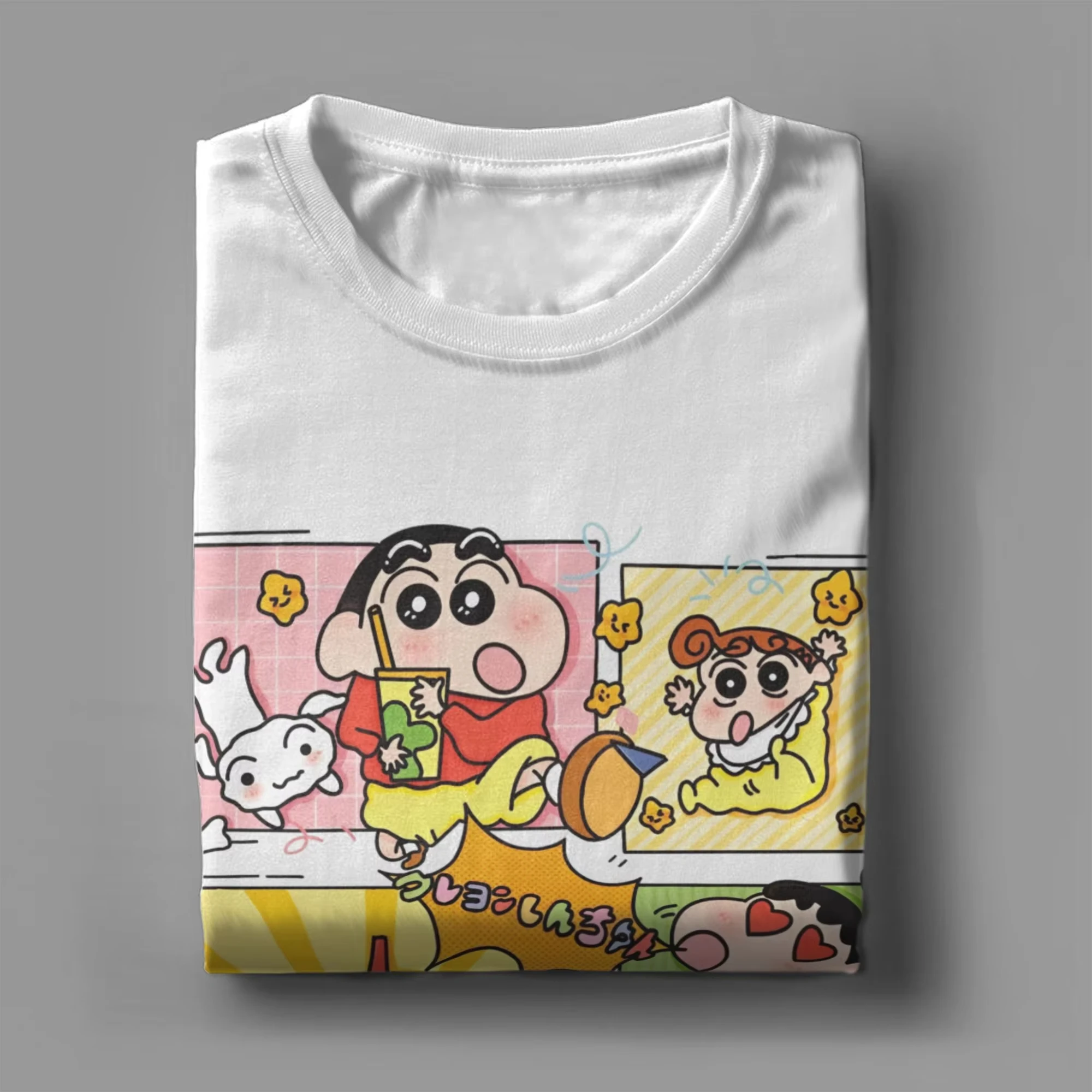 

Crayon Shin-chan T-Shirts Men Women Japan Anime Funny Cotton Tee Shirt O Neck Short Sleeve T Shirt Gift Idea Clothing