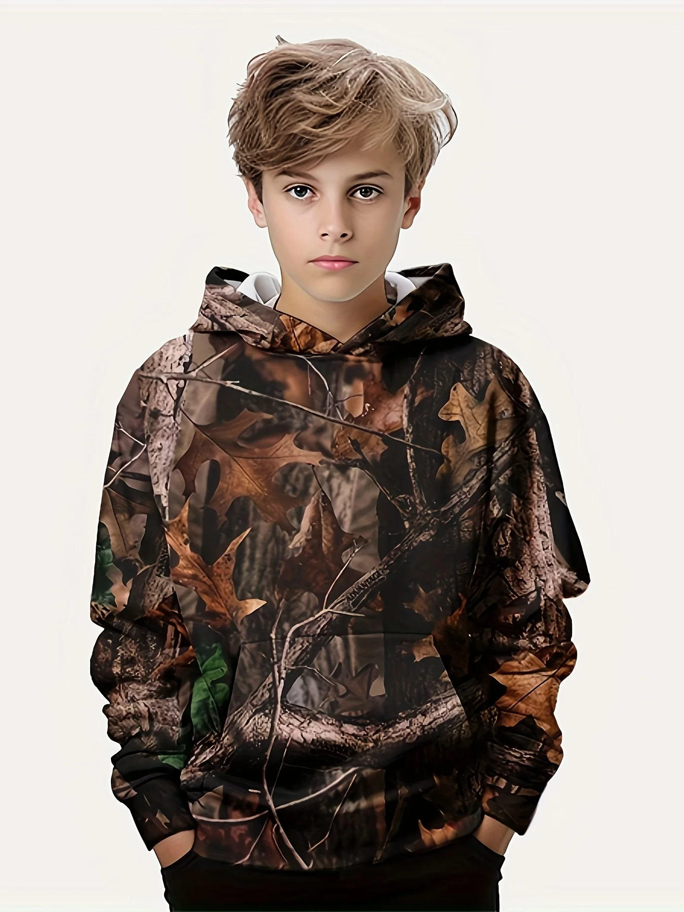 Kids 3D Camouflage Patttern Hooded Boy Sweatshirt Fashion Long Sleeve Hoodies For Spring Autumn Boys Hoodie Tops Chico Sudadera