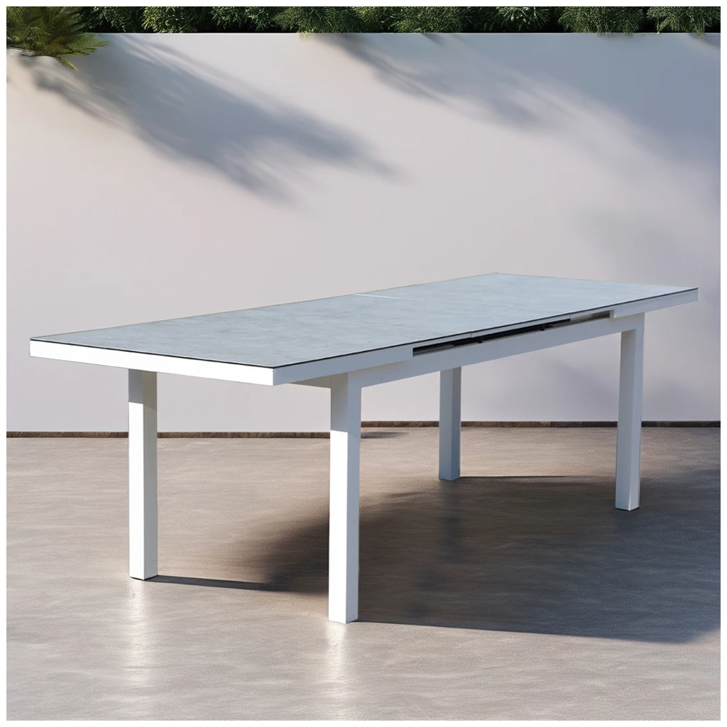 dd- Miaya Extension Dining Table Extensible 190/250 Modern Outside Furniture Glass Based Ceramic Tabletop