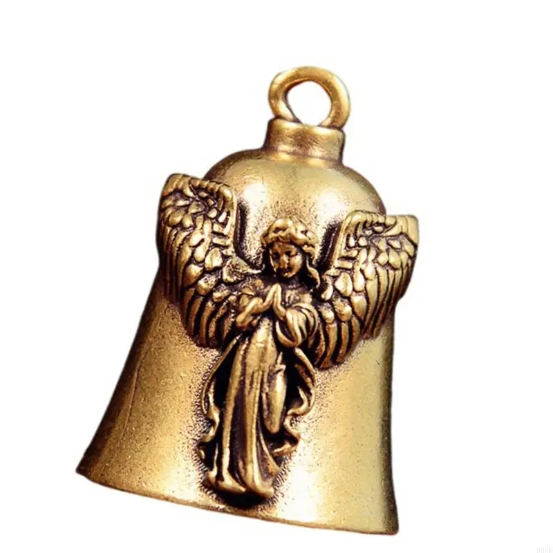 

B95F Antique Polished Brass Decorative Bells For Keychains Bag Charm And Relaxation Gifts
