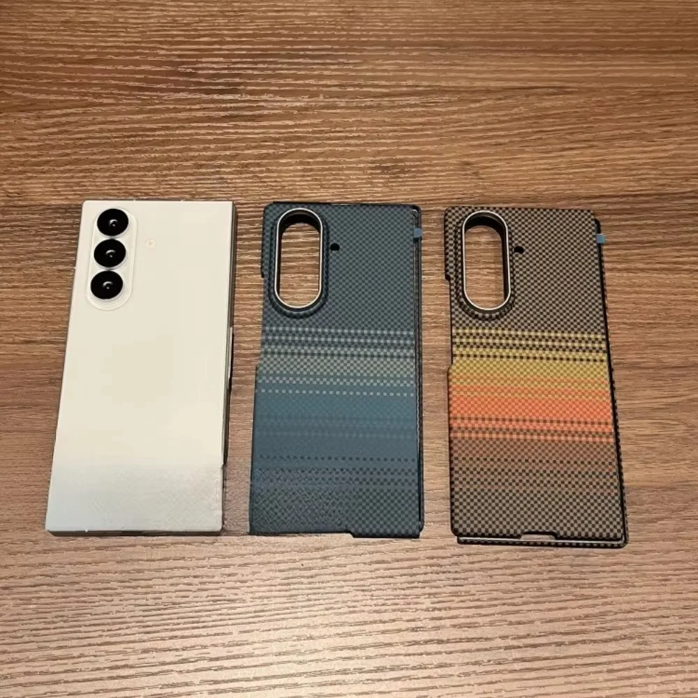 High-end Sle Slim Kevlar Carbon Fiber Texture Case for For Samsung Galaxy Z Fold 8 Ultra 7 for Magsafe Charge Protect Back Cover