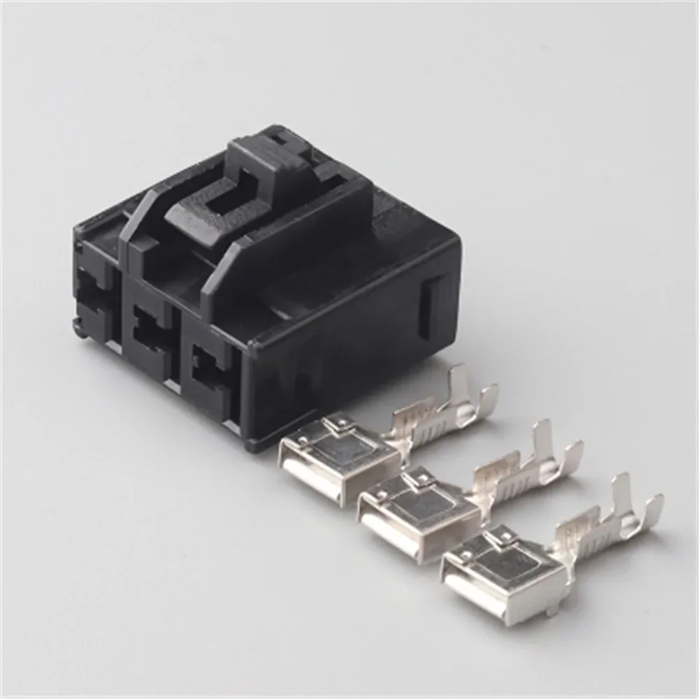 2/5/10/20/50/100sets 7.8series 3pin auto wire harness male connector with terminals 7283-3030