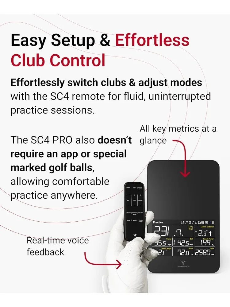جهاز مراقبة إطلاق الجولف Swing Trainers-SC4 PRO ومحاكي نطاق القيادة ثلاثي الأبعاد للاستخدام الداخلي والخارجي | محلل أرجوحة الجولف المحمول