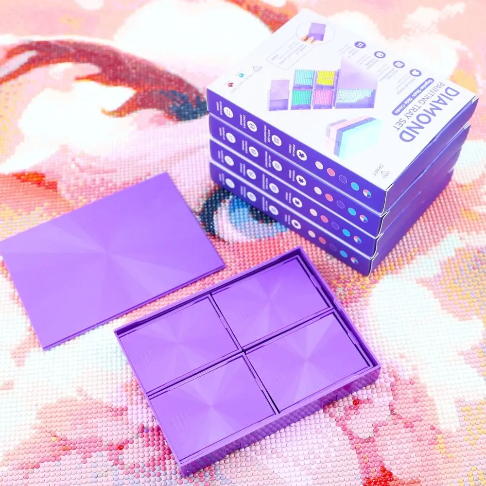 Diamond Painting Tools Diamond Painting Tray Multi-grid Stackable Diamond Sorting Tray DIY Craft Anti-spill Bead Sorting Tray