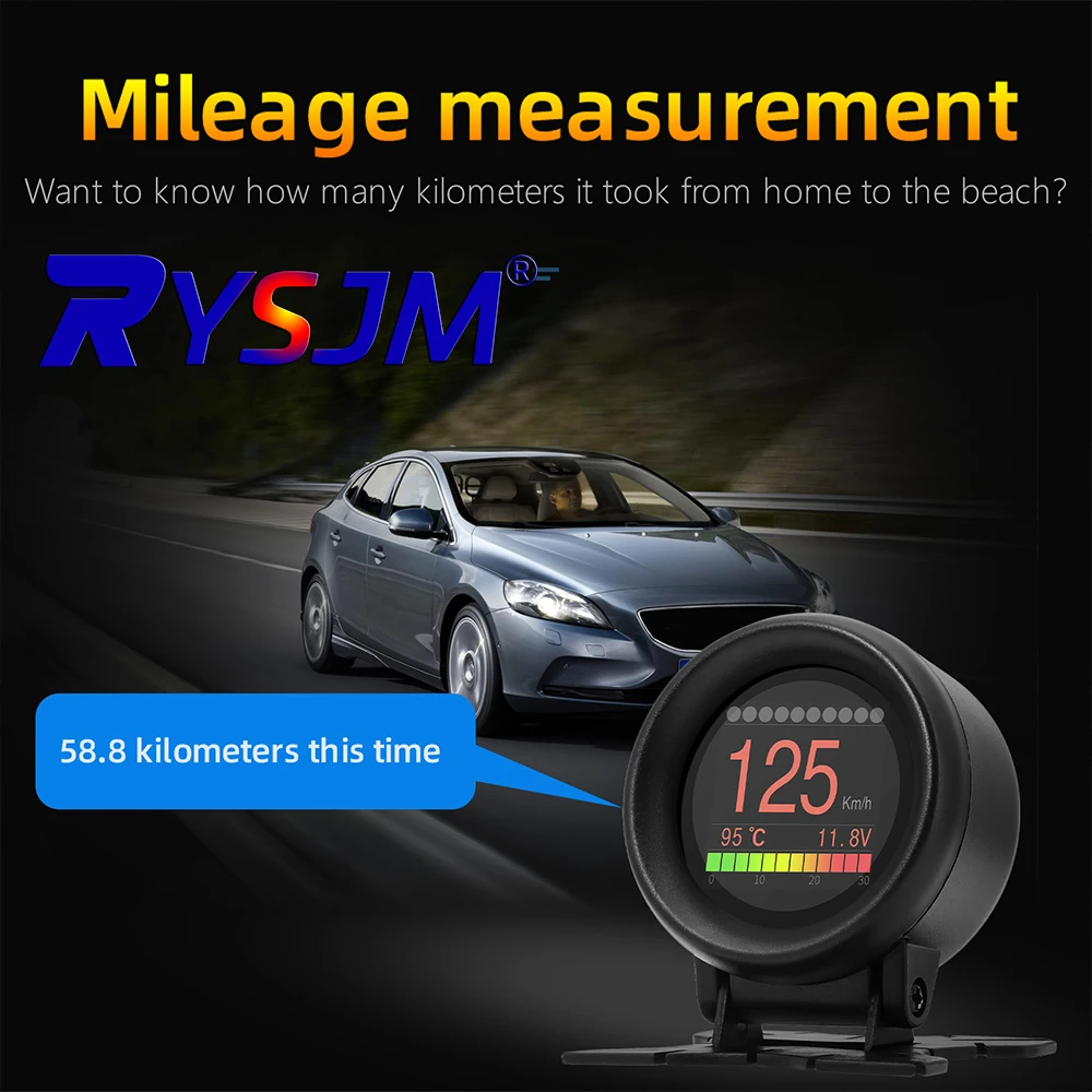 A205 Automobile on-board Computer Car Digital Computer Display Speed Mileage Fuel Consumption Temperature Gauge OBD2 Scanner