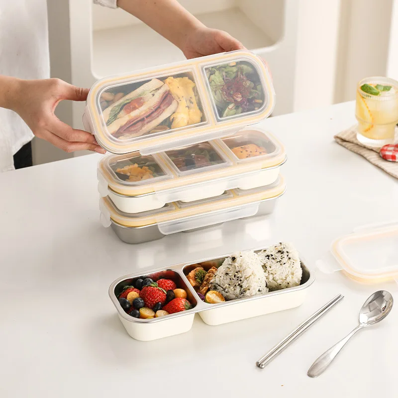 

Multi Comp Leakproof Containers, Odor-Proof BPA-Free Divided, Portable Women Meals, Fruits/Salad/Sushi, Office/Outdoor