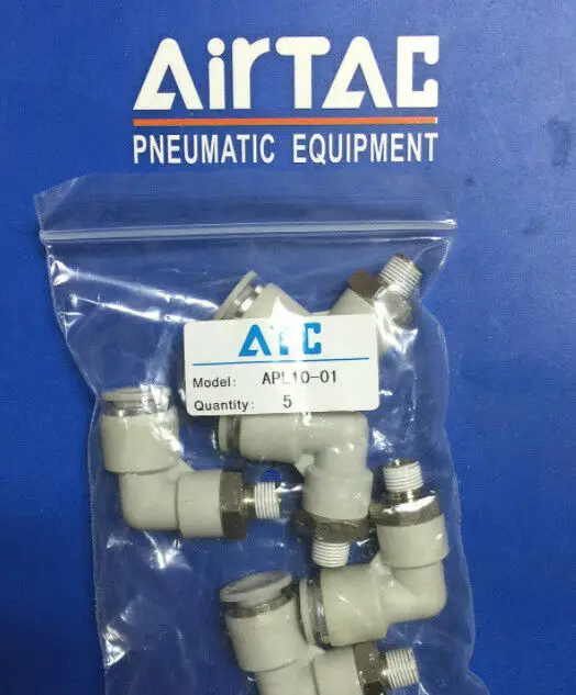 

1Bag/5pcs New AirTAC APL10-01 APL1001 Fittings