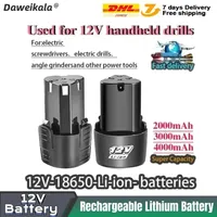 Daweikala New 12V 4000mAh Universal Rechargeable Lithium Battery For Electric Screwdriver Electric Drill Mini Angle Grinder Powe