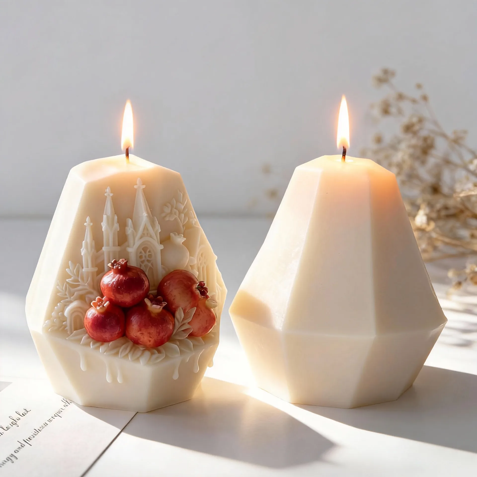 لتقوم بها بنفسك شمعة رمضان عنصر الرمان قالب من السيليكون اليدوية الجبس راتنجات الايبوكسي قوالب الديكور رائحة شمعة صنع الإمدادات