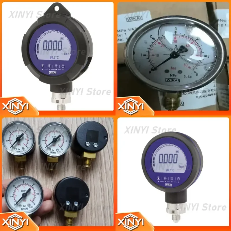 for WIKA CPG1200 Digital Pressure Gauge LCD Display 0.25% Accuracy 100mm Dial -0.1 to 100 MPa Range Industrial Precision