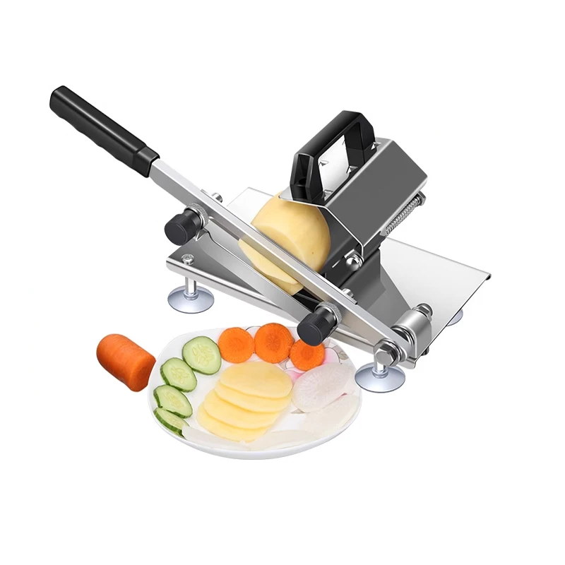 Household Small meat slicer Mutton roll slicer stainless steel Manual Frozen cut beef roll machine Fruit and vegetable Slicer